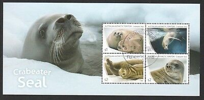 Australia Aat 2018 Carbeater Seal Souvenir Sheet Of 4 Stamps Fine Used Condition