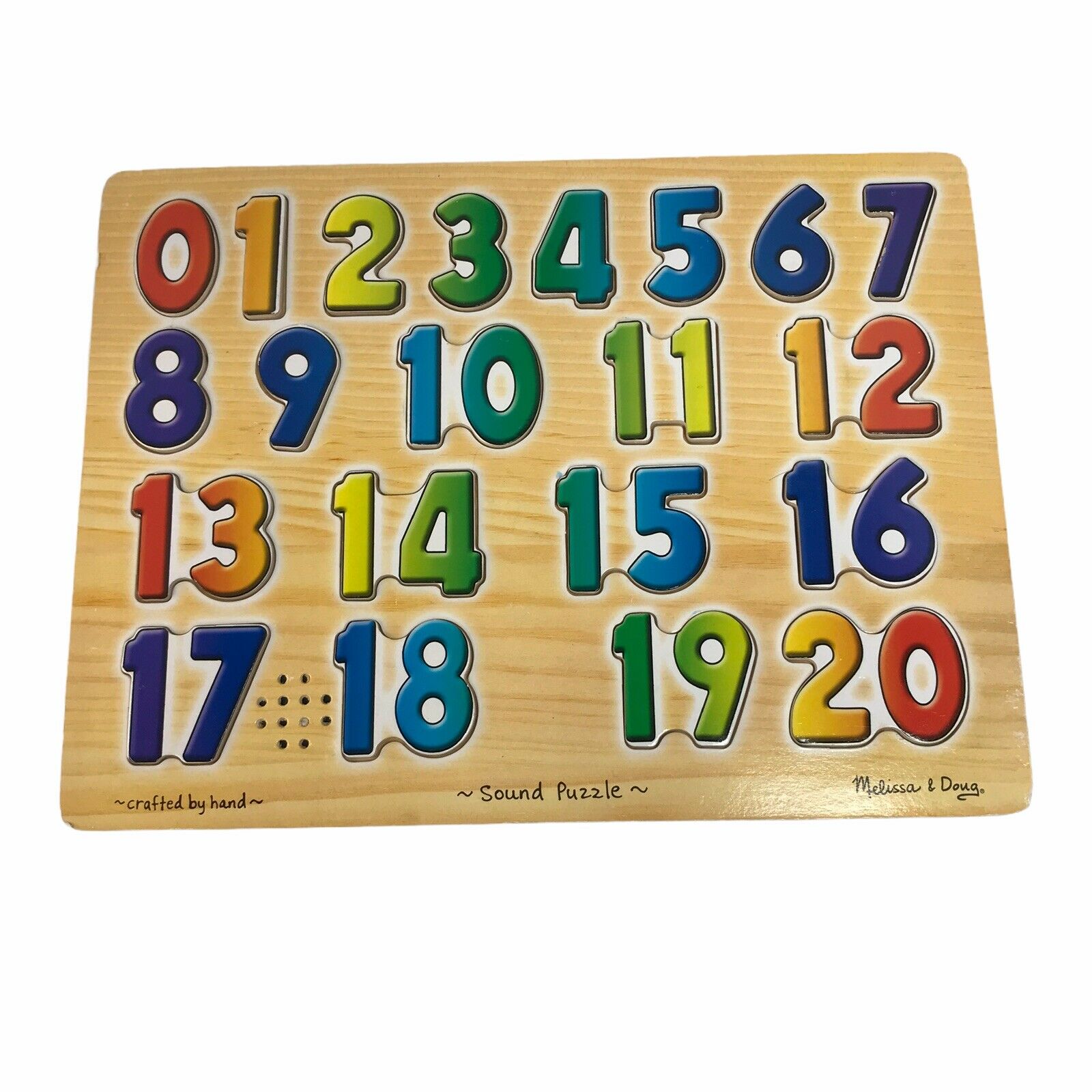 Melissa & Doug Talking Sound Puzzle With Numbers - Working Tested Excellent Euc