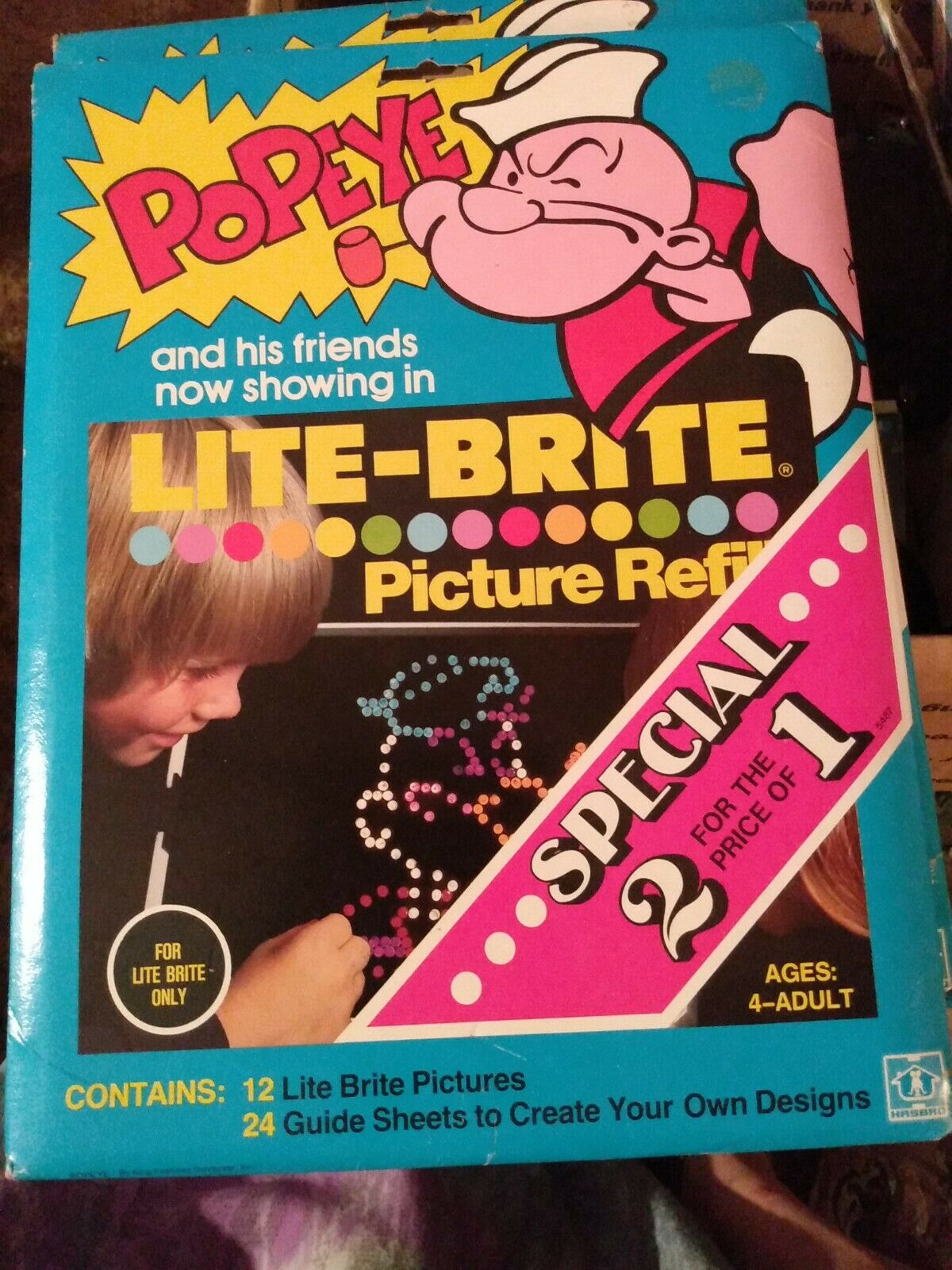1980 Hasbro Popeye Lite-brite Picture Refill