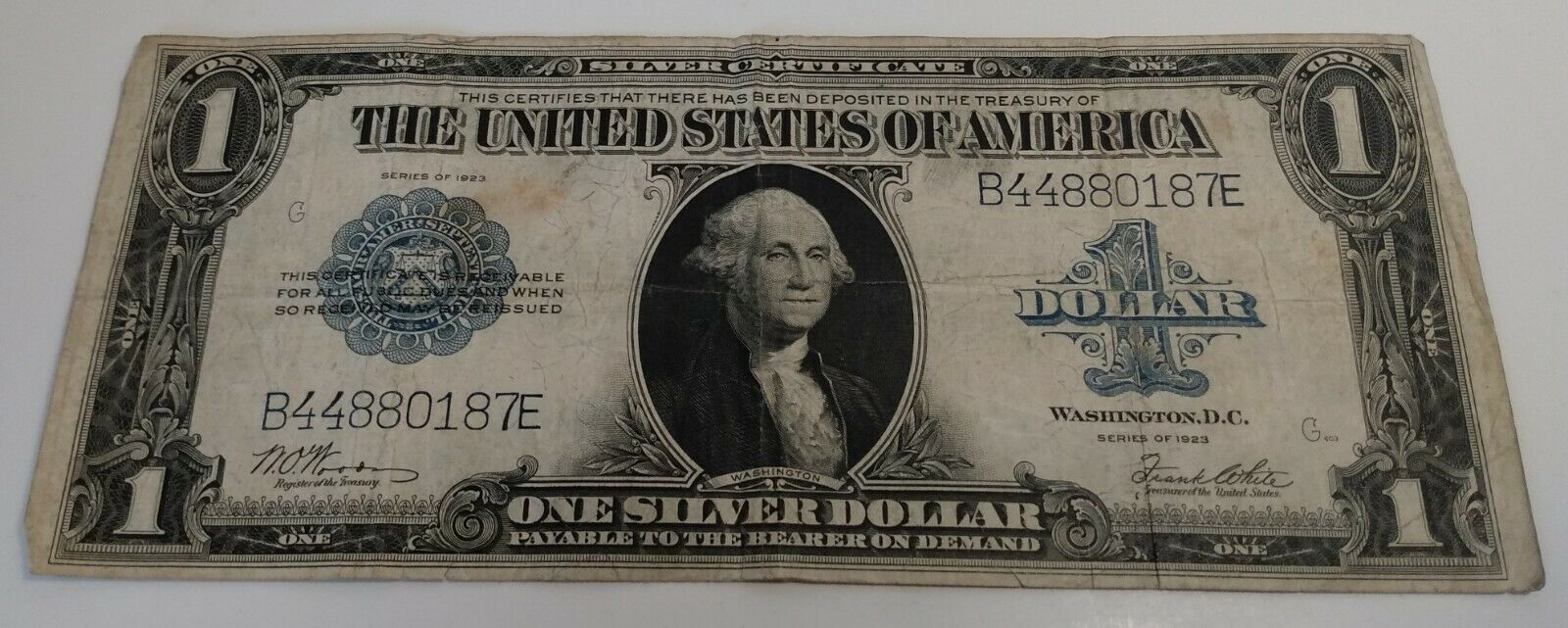 Rare 1923 $1 One Dollar Silver Certificate Large Size