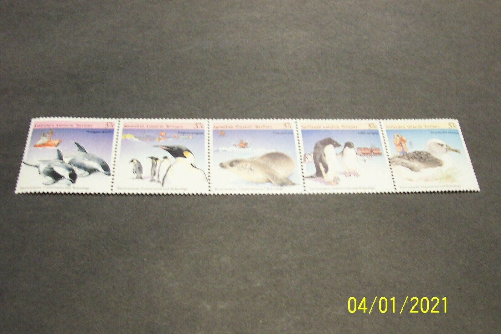 Austrailian Antarctic Territory 1988 Conservation/tech. Mnh Complete Strip Of 5