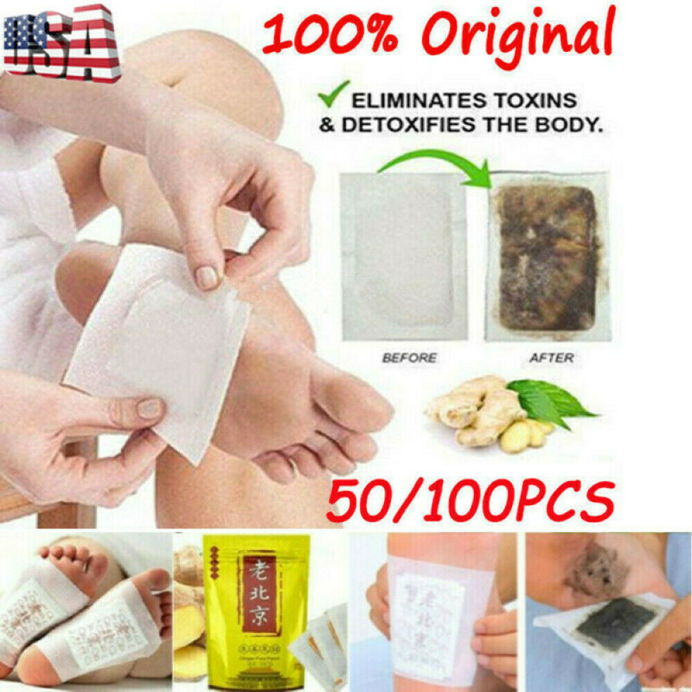 100pcs Detox Foot Pads Patch Detoxify Toxins Slim Keeping Fit With Adhesive New