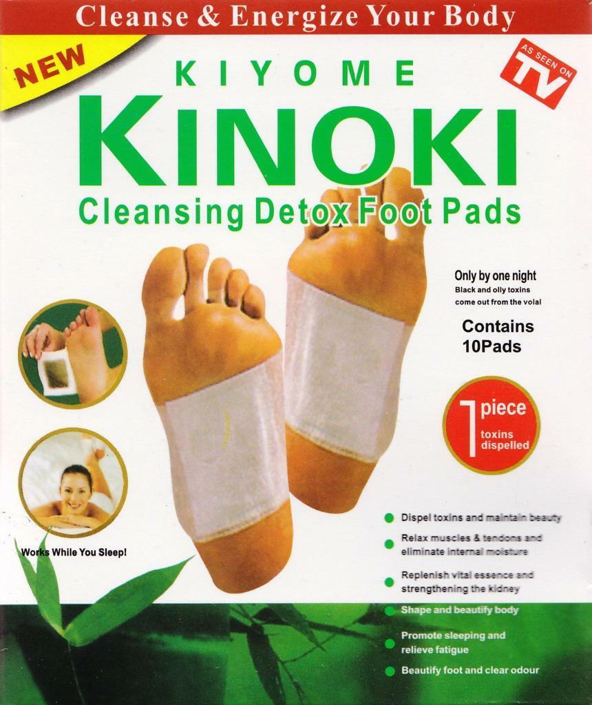 Detox Foot Pads By Kinoki Kiyome For Cleansing Feet 10 Count Box As Seen On Tv
