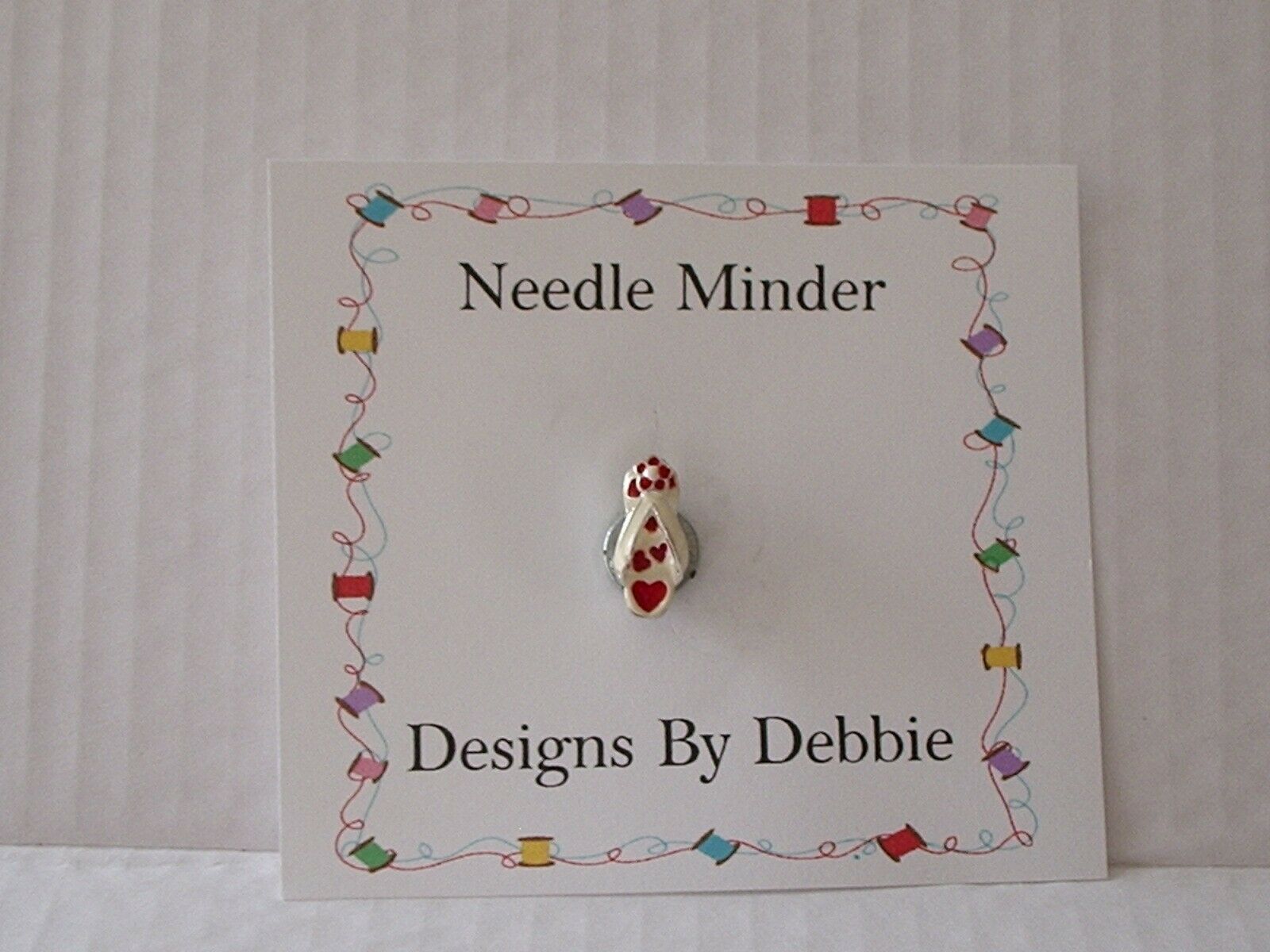 Needle Minder Flip Flop Magnet Keeper Cross Stitch Button  / Fridge Magnet