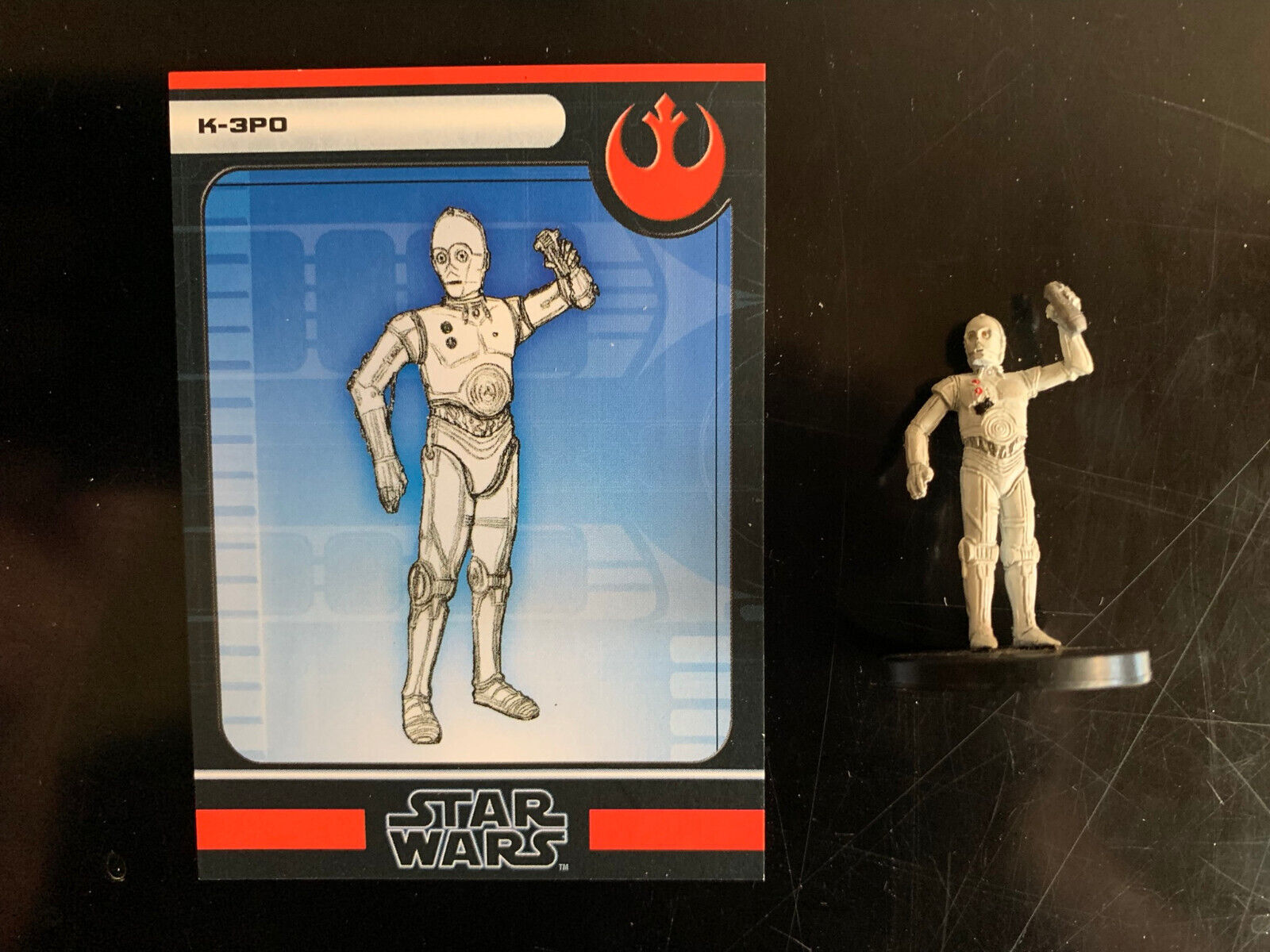 Star Wars Miniatures - K-3po W/card - Force Unleashed 12/60 - R