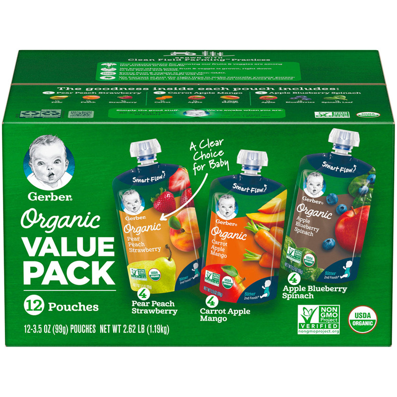 Gerber Organic 2nd Foods Variety Pack (3.5 Oz., 12 Count)