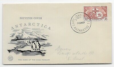 1957 Australian Antarctic Territory Gower Cover First Day Of Po Opening At Davis