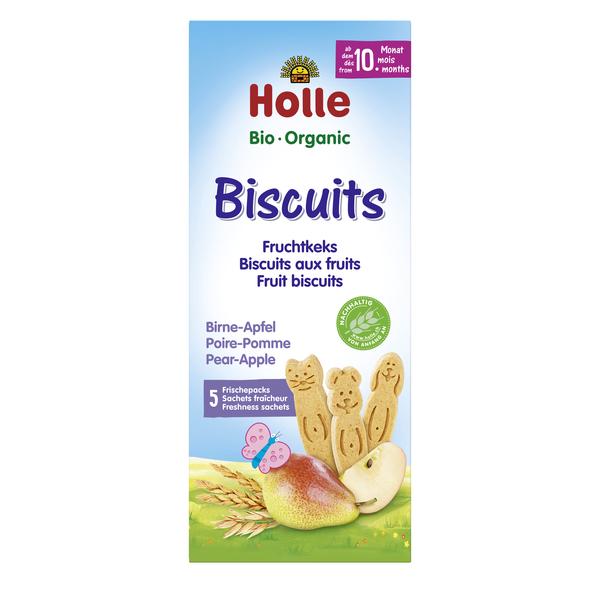 Holle Organic Biscuits Pear And Apple 125g Free Expedited Shipping
