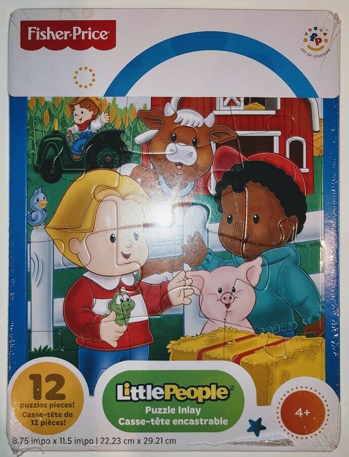 Board Puzzle Inlay New Little People Fisher Price 8.75 X 11.5 Farm Cow Pig Frog