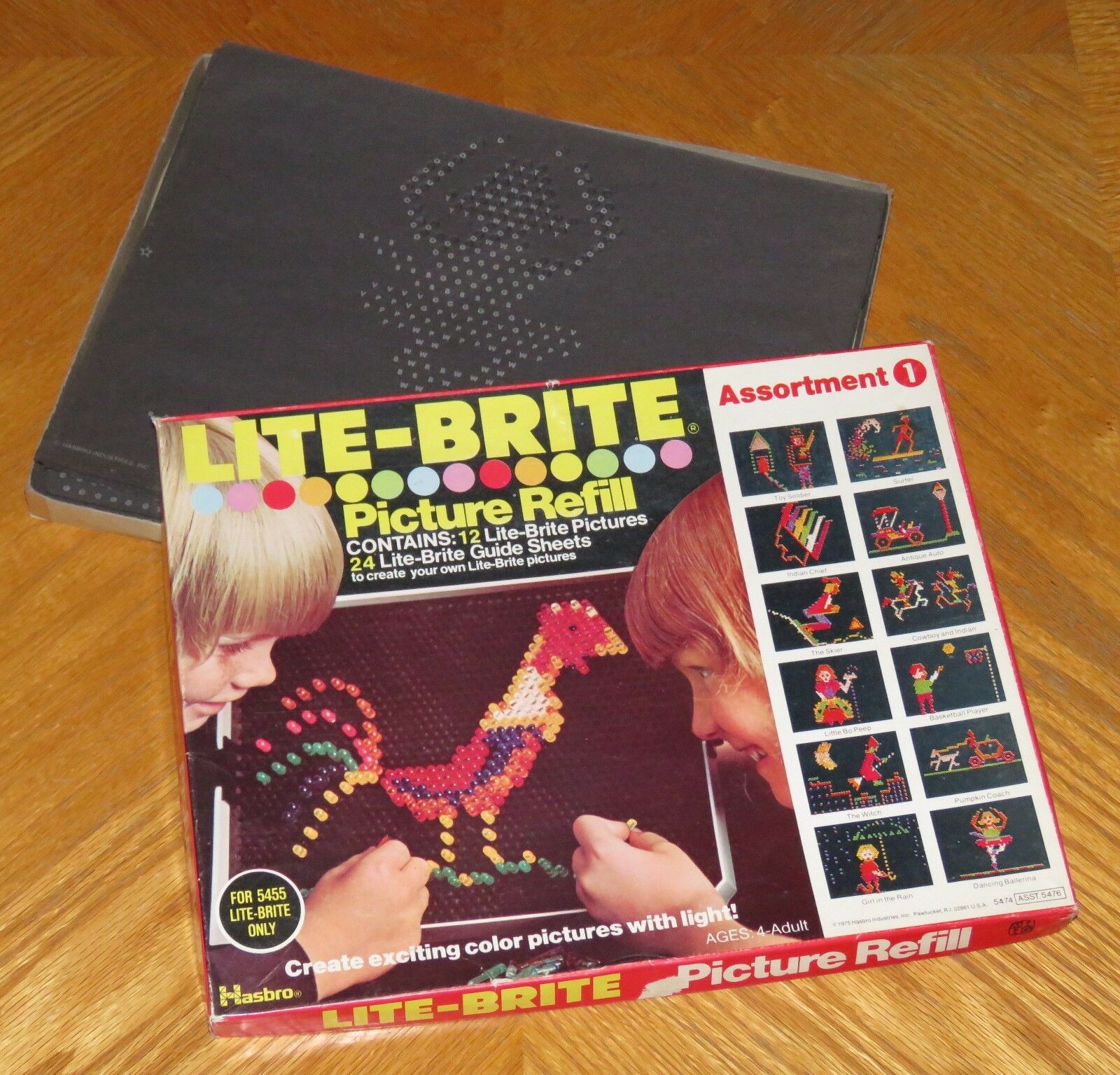 Vintage 1975 Lite Brite Refill - 35 Blank Guide Sheets - 9 Picture Sheets