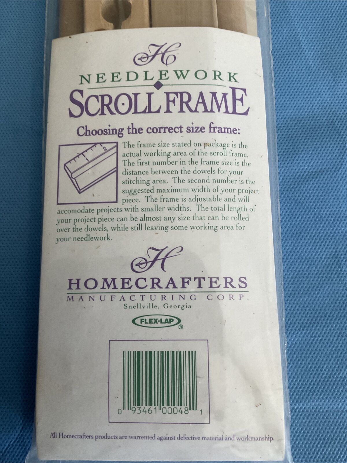 Homecrafters Needlework Scroll Frame 4"x8"