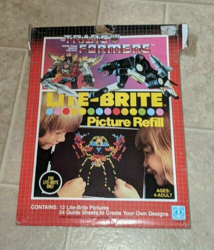 Transformers Lite Brite Picture Refill 1985 Vintage Lot Of 9 In Package Read Htf