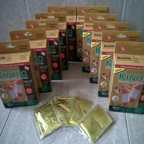Herbal Organic Kinoki (detox Foot Pads) Slimming Patches Wraps Lot 10-1000x