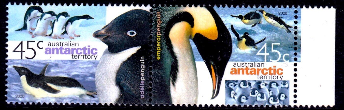 Australian Antarctic Territory 2000 Penguins Mint Mnh Set Pair Sg 130-131