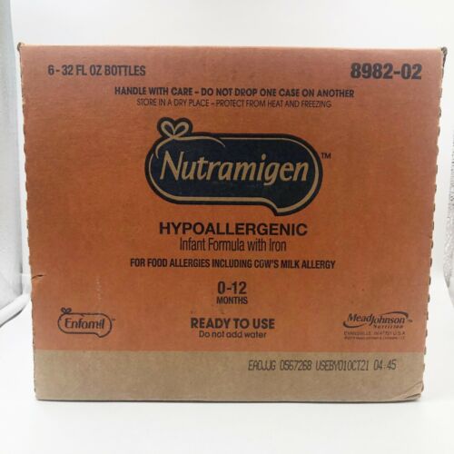 Nutramigen Infant Formula With Iron Hypoallergenic 6 Bottles 32 Fl Oz Exp10/2021