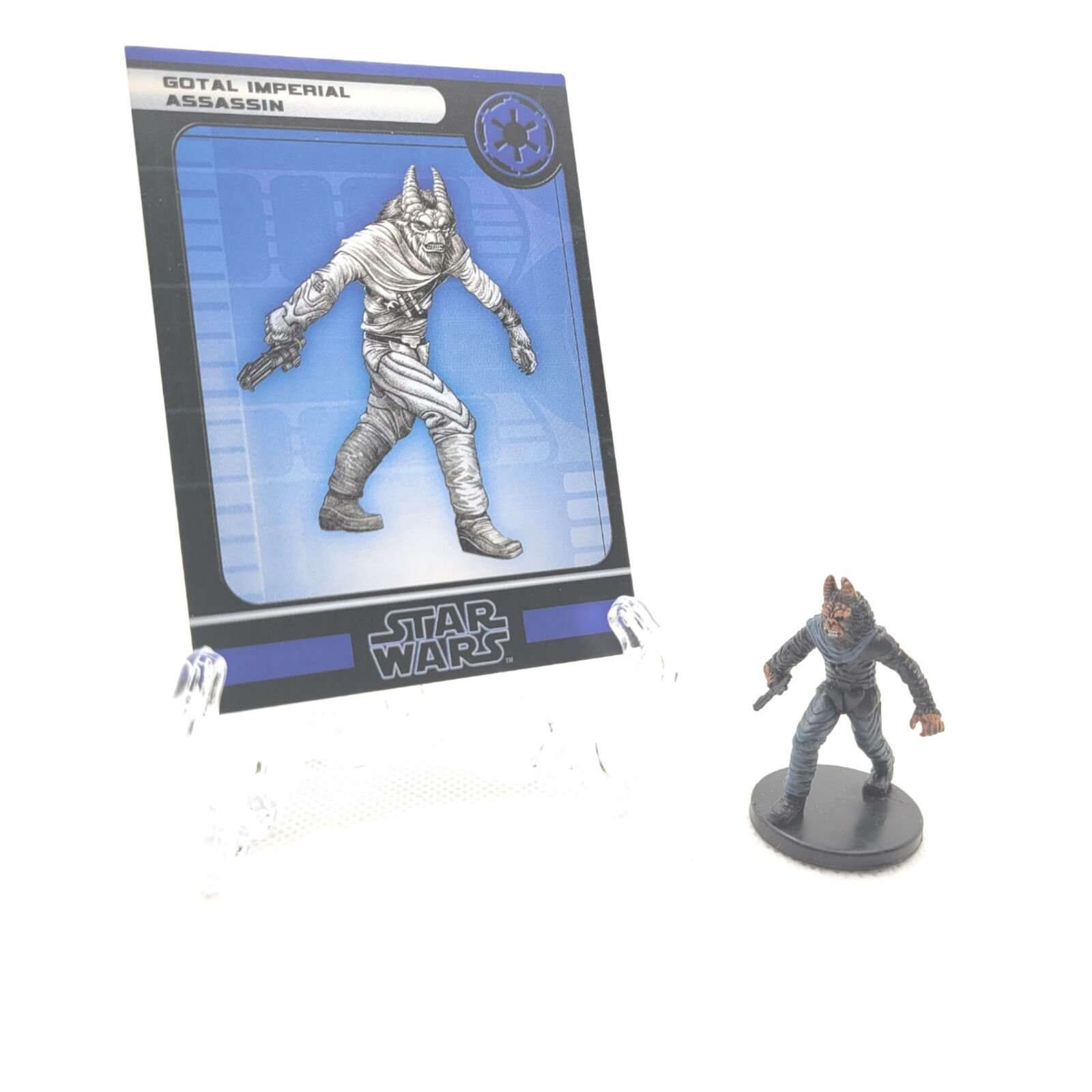 Star Wars Miniatures Gotal Imperial Assassin W/card 36/60 Wotc Common Empire