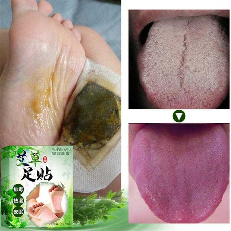 Wormwood Foot Pads Detox Patches Chinese Medicine Detoxifying Improve Sleeping